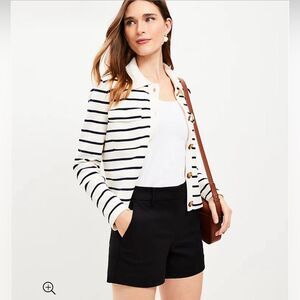 Loft Riviera black classic cotton shorts size 10 NWT